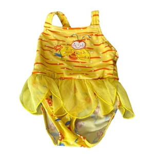 Baby Buns Inc Waterwear Girls Swimsuit Big Yellow Size 12 Months - Picture 1 of 4