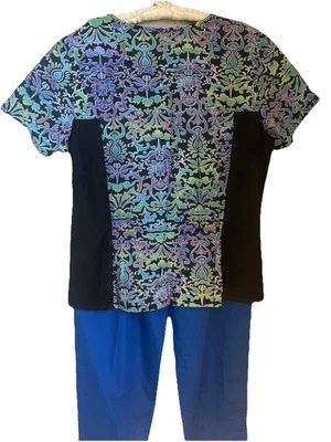 Cherokee Women's Scrub Set Two Pieces.  Top/Size L , Pants/Size Medium - Image 1 of 4