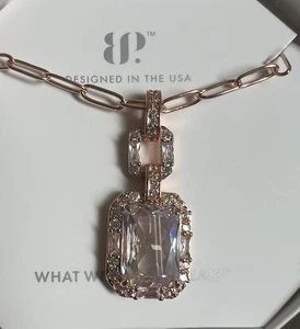 Bomb Party Diamante Circonita Oro Rosa Collar Colgante Una Noche Glamorosa NK43683 - Imagen 1 de 3