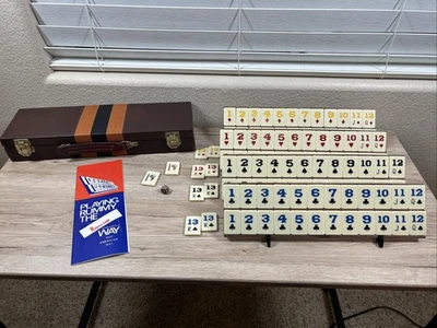Vintage Rummy-O Rummikub Game Faux Leather Carrying Case 106 Tiles COMPLETE - Image 1 of 4