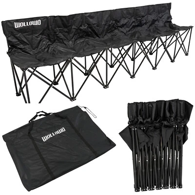Wollowo 6 Seater Folding Football Team Bench, Outdoor Camping/Picnic Family Seat - Image 1 of 4