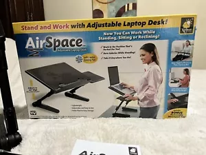 Adjustable Table Foldable Portable Laptop Notebook PC Desk Stand Bed tray W/fan - Picture 1 of 5