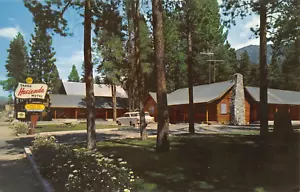 Postal de colección TAHOE HACIENDA MOTEL Bijou, CA LAKE TAHOE Roadside ca 1950s - Imagen 1 de 2