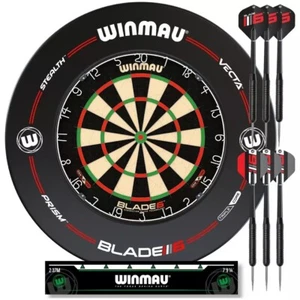 Winmau Blade 6 Profi Dartscheibe Surround Set mit Darts und Oche - Bild 1 von 7