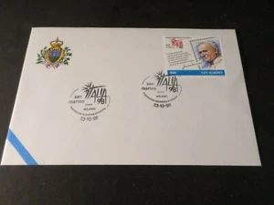 SAN MARINO, 1998 FDC 1° DÍA Sello 1595, PAPA JUAN PABLO II, PAPA, CELEBRIDAD - Imagen 1 de 1
