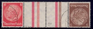 Germany - 1940-1941 ZdMiNr KZ34, Hindenburg, tete-beche gutter strip - Picture 1 of 1
