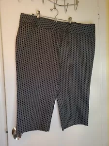 Pantalones para mujer Worthington Crop Capri talla 18 calce moderno bolsillos blancos y negros - Imagen 1 de 8
