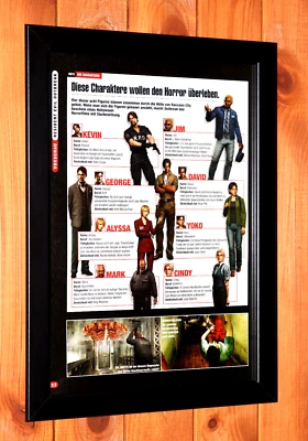 Resident Evil Outbreak Characters ad Capcom Promo Small Poster / Ad Page Framed - Image 1 of 3