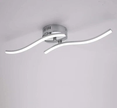 Plafoniera Led Soffitto, Lampada Luce Bianca, Interno, Onde Particolare, Moderna - Immagine 1 di 4