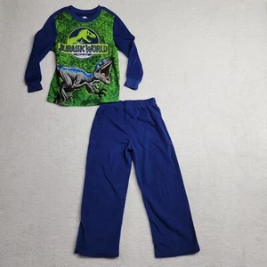 JURASSIC PARK WORLD Fleece Pajamas Sleepwear Set Boys 4/5 - Picture 1 of 10