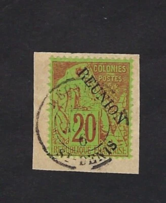 REUNION:N° 23, oblitéré sur fragment,  bonne qualité, très frais - Photo 1/2