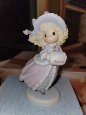 Precious Moments MAY YOUR HOLIDAYS SPARKLE WITH JOY Girl Ice Skating Figurine - Image 1 of 4