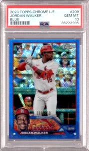 JORDAN WALKER 2023 Topps Chrome PSA 10 Blue Logofractor RC #018/150 = Jersey No. - Picture 1 of 2