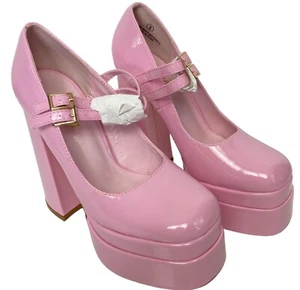 Mary Jane Lolita Liliana Platform Pinkcore Barbiecore Pumps Shoes Cosplay Size 9 - Picture 1 of 9