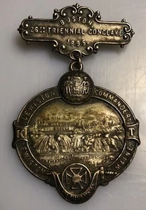 1895 KNIGHTS TEMPLAR 26TH TRIENNIAL CONCLAVE BOSTON - LEWISTON MAINE Antique - Picture 1 of 3