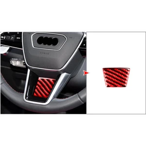 Panel del volante interior fibra de carbono para Audi A6LA7 2019-2021 ROJO - Imagen 1 de 11