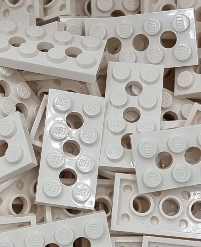 LEGO Nr- 370901 Platte mit Loch 2x4 weiß / 10 Stück - Bild 1 von 1