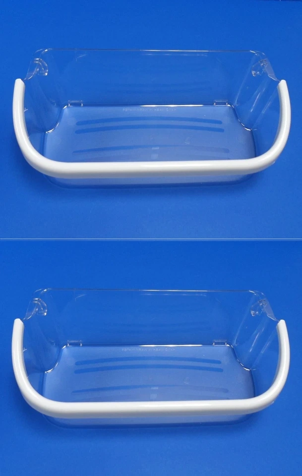 QRINNOVATIONS 2 x 241808205 for Frigidaire / Electrolux Refrigerator Door Bin Clear / White
