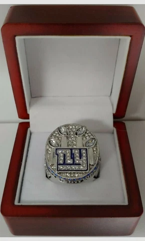 Eli Manning - 2011 New York Giants Super Bowl Custom Ring With Wooden Box Cover