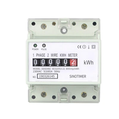 Digital Single-phase Rail Energy Meter 4P Electronic Energy Meter 5 (100) A 230V - Image 1 of 4