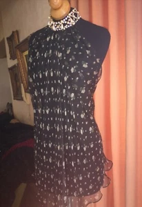 Authentische DOLCE GABBANA ITALY TRANSPARENTE SEIDE SEXY Strass Neckholder TOP BLUSE GR M - Bild 1 von 9