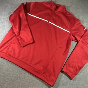 Nike Golf Tour Performance 1/4 Zip Pullover Mens Size XL Red Fleece Therma-Fit - Picture 1 of 9
