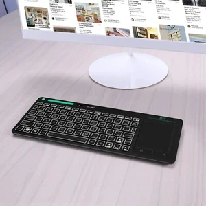 Mini Wireless Rechargeable Keyboard With Mouse Touchpad TrackPad And RGB Backlit - Picture 1 of 11