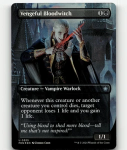 FOIL - MTG - Vengeful Bloodwitch (Borderless) #325 - Foundations - Picture 1 of 1