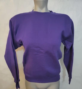 Vintage Hanes Comfort Blend EcoSmart Blank Purple Sweatshirt Size Youth L NWT - Picture 1 of 4