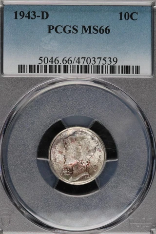 1943 D Mercury Silver Dime PCGS MS66 Toned *DoubleJCoins* 1600-83 Cover