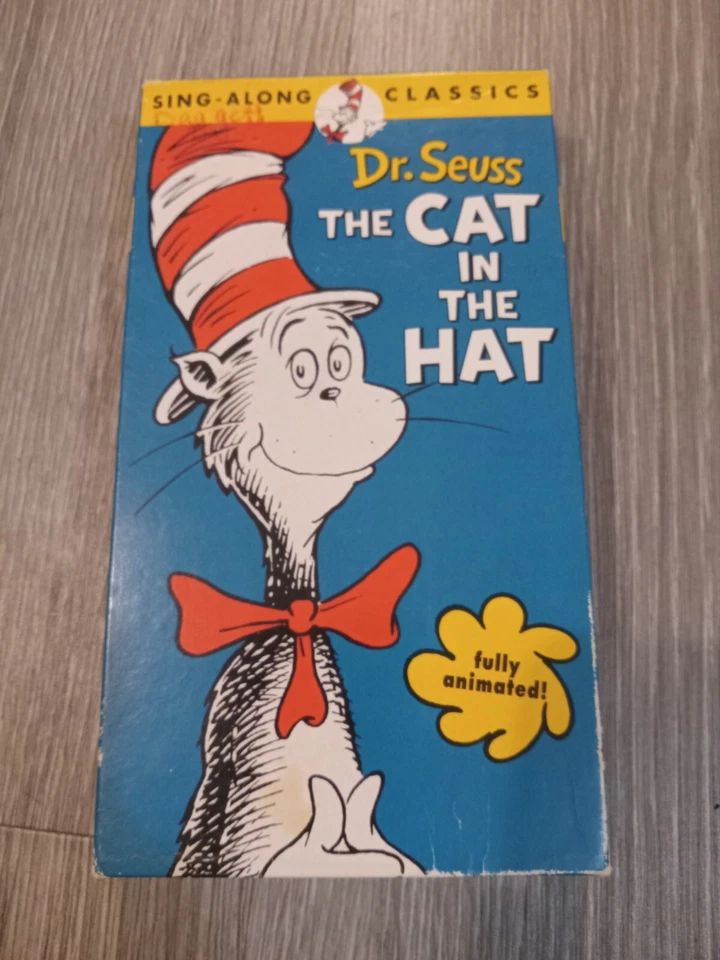 Dr. Seuss The Cat in the Hat VHS Sing Along Classics Animated Video Kids Family Foto 1 de 1