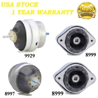 4 PIEZAS MOTOR DELANTERO Y MONTAJE TRANS APTO AUDI A4 QUATTRO 2003-2005 1.8L - AUTOMÁTICO Foto 1 de 4