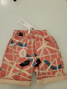 New With Tags Poupee Red City Map Boys Short Size 6Y - Picture 1 of 6