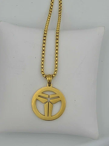 Lakers Kobe Black Mamba Gold Stainless Steel Pendant Necklace Cover