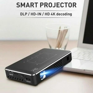 Newest DLP P10 Wifi Mini projector 4K HDMI USB Bluetooth android 6.0 2.4G/5G - Picture 1 of 9