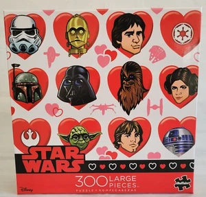 Star Wars Cabezas de San Valentín Pieza Grande 300 Puzzle Nuevo Buffalo El Retorno del Jedi - Imagen 1 de 10