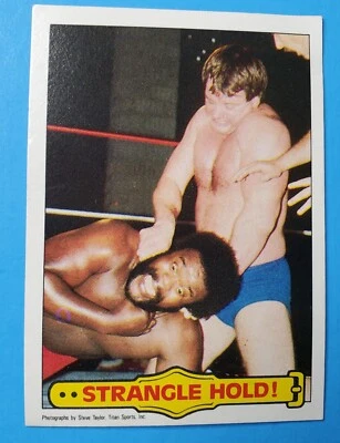 Topps Rowdy Roddy Piper WWF WWE Wrestling Card #40 "Strangle Hold!" Ringside - Image 1 of 4