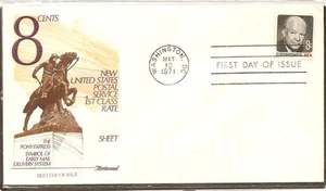 US SC # 1394 Eisenhower FDC. Fleetwood Cachet. - Picture 1 of 1