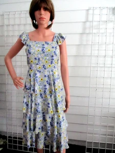 NWT Speechless Blue Floral Girls Boho Fancy Flower Girl Wedding Dress Sz 16 - Picture 1 of 7