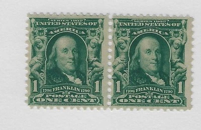 Scott # 300, 1 CENT green,Franklin,1902-03, MNH, VF, cat. $60 - Image 1 of 2