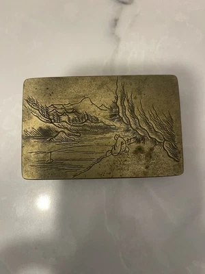 Chinese Brass Inkwell Pot Washer - Image 1 of 4