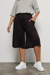 Yours Curve Women's Plus Size Stretch Jersey Culottes - Picture 1 of 9