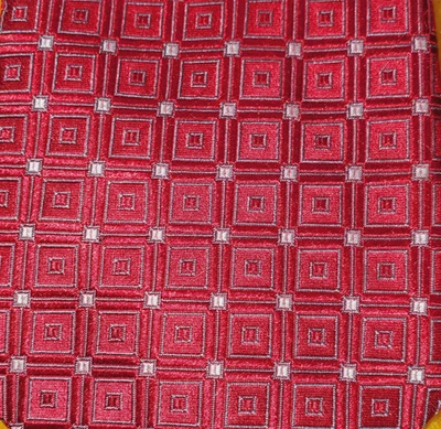 DONALD TRUMP ~ MENS SILK TIE ~ RED CHECK ~ 61" ~ XL TALL LONG - Image 1 of 4