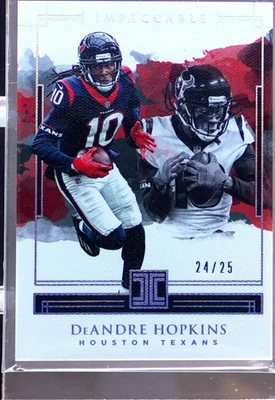 2018 Impeccable DeAndre Hopkins Silver /25 #45 Texans - Image 1 of 2