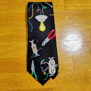 Vintage A. Rogers Electrician Tools Necktie Great Christmas Gift - Picture 1 of 4