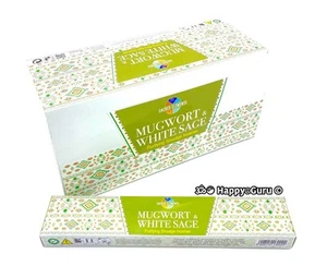 “Mugwort & White Sage" SALE Sacred Elements Incense Sticks (12x 15g Packs) 180g - Picture 1 of 3