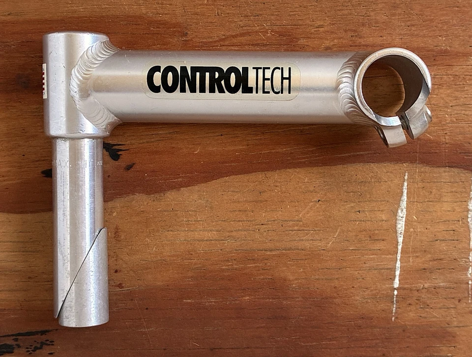 NOS Vintage Control Tech Aluminum Quill MTB Stem 135mm 25.4 Silver Made in USA - Image 1 of 4