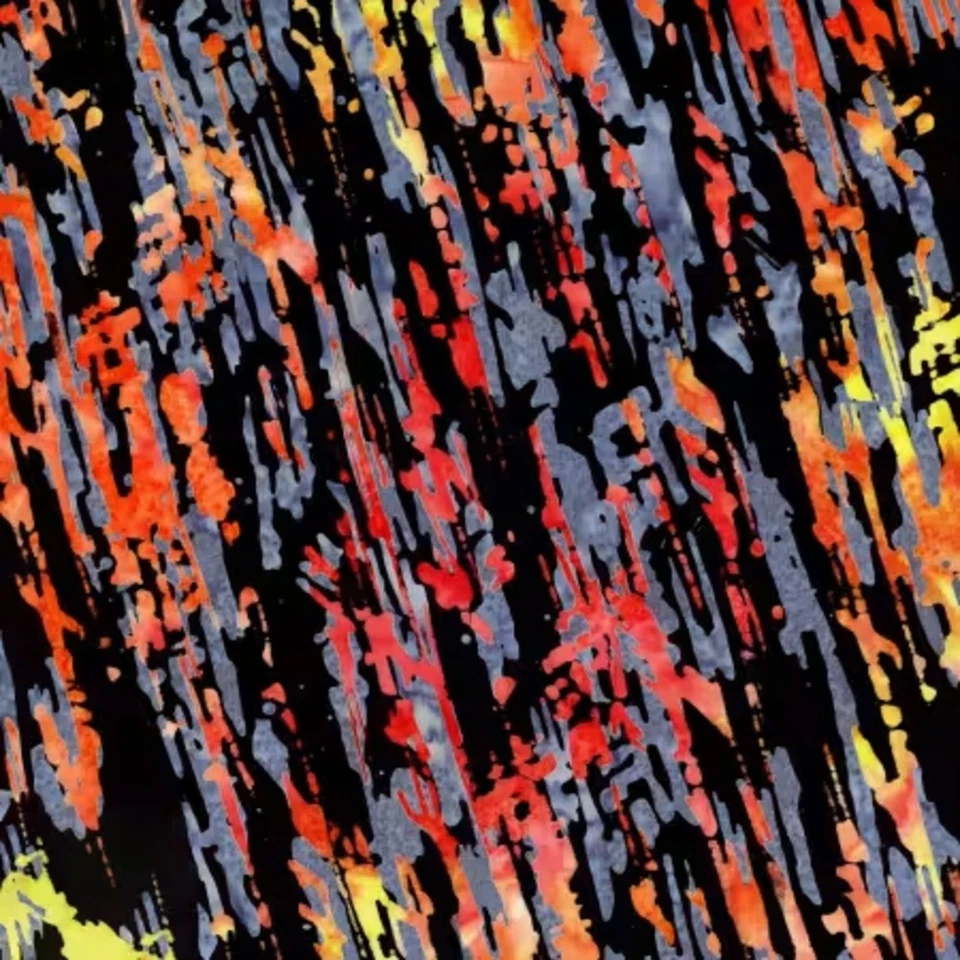 Batiks Lets Play Ball! Basketball Graffiti Poppy Quartz Cotton Fabric - Imagem 1 de 1