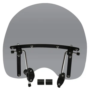 Large 19'' x 17'' Windshield For Honda For Suzuki For Yamaha Cruiser Motorcycle - Picture 1 of 11