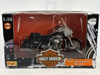 Maisto 1:18 Harley-Davidson 95th Anniversary Black Motorcycle Diecast Model NEW - Image 1 of 4